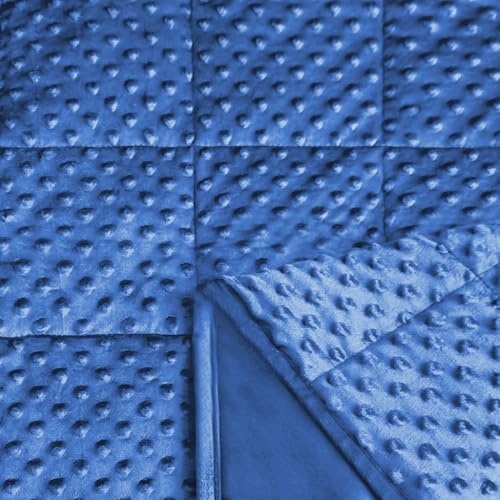 ALANSMA Reversible Weighted Blanket for All Season, Luxury Velvet, Warm and Cool, Adult Kids 7Lb Weighted Blanket, Enjoy Sleeping Anywhere(Blue,40"x60" 7Lb) - Image 4