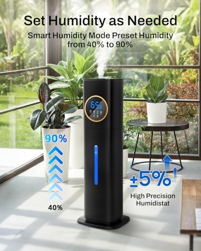 Lacidoll 8L Large Humidifier for Bedroom Large Room Home 800 sq ft, Black - Image 5
