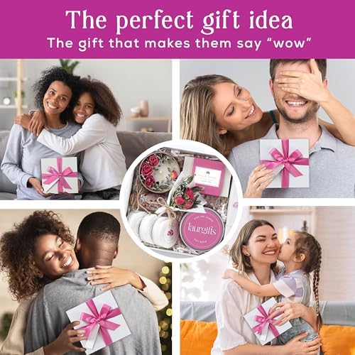 Birthday Gifts for Women – Rose & Jasmine Spa Gift Set & Self Care Basket, Relaxing Bath Box, Spa Basket for Her, Mom, Friend - Image 6
