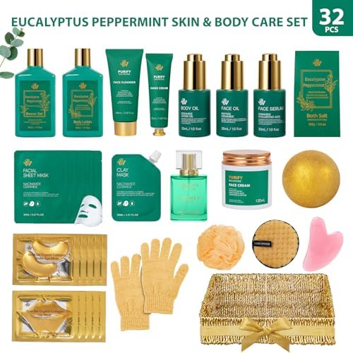 Gifts for Women & Men, Eucalyptus 32 Pcs Bath & Body Gift Basket for Women - Image 2
