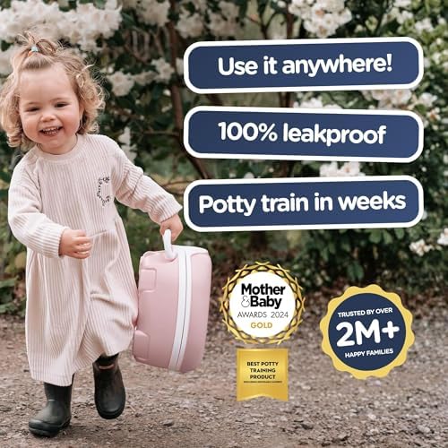 My Carry Potty - Blush Pink Travel Potty, Award-Winning Portable Toddler Toilet Seat for Kids to Take Everywhere - Image 6