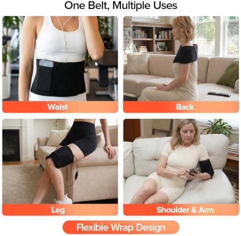 JJX Red Light Therapy Belt, 105 LEDs, 660nm Red & 850nm Near Infrared - Image 2