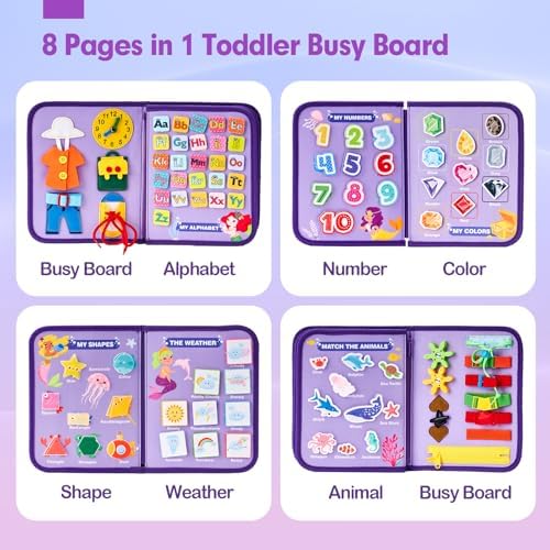 hahaland Busy Board Montessori Toys 3 Year Old Girl Gifts 3rd Bithday Idea - Image 2