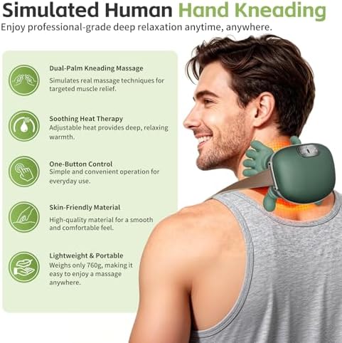 Neck and Shoulder Massager with Heat, 4D Shiatsu Deep Tissue - Image 2