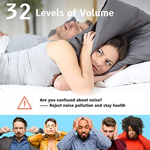 Easysleep Sound White Noise Machine with 25 Soothing Sounds and Night Lights with Memory Function 32 Levels of Volume and 5 Sleep Timer Powered by AC or USB for Sleeping Relaxation (Wood) - Image 5