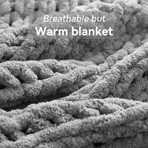 Negwoo Chunky Knit Throw Blanket, Knitted Throw Chenille Yarn, 30"*40" - Image 6