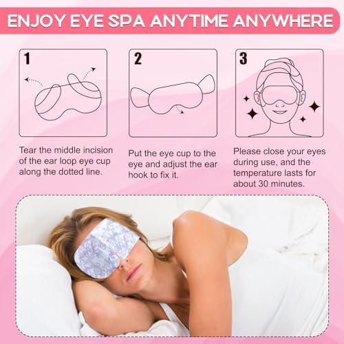 XPCARE 32 Pack Steam Eye Mask Disposable for Dry Eyes Cornea Care (Rose) - Image 4