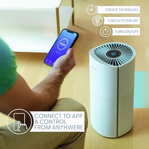 Air Purifier for Home Large Room Pets Up to 1800 Ft² - Smart WiFi & Voice Control True HEPA Air Purifier For Home Bedroom and Office, Smoke, Dust, Pet Dander, Pollen, Sleep Mode - Kery Plus - Image 3
