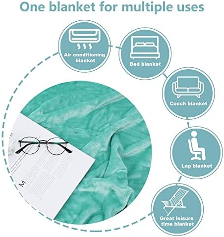 NANPIPER Fleece Blankets Super Soft Flannel Queen Size Blanket for Bed Luxury Cozy Microfiber Plush Fuzzy Blanket,Lake Blue - Image 6