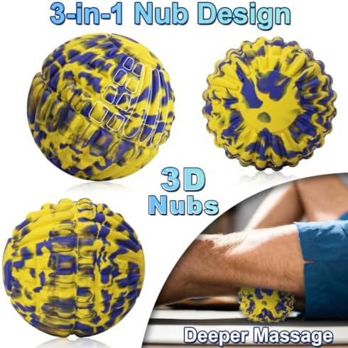 Deep Tissue Massage Ball for Exercise & Recovery - SGS Certification - Targets Back, Shoulder, Legs&Feet - Relieves Muscle Knots, Joint Pain&Tightness, Pressure Point Therapy- Myofascial Release Ball - Image 4