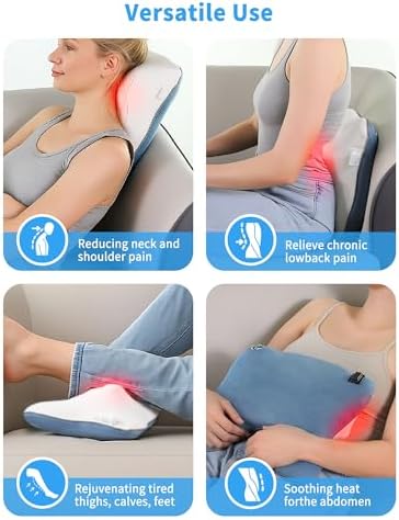 OWAYS Rilassa Cordless Back Massager with Heat, Shiatsu Neck Massager for Pain Relief Deep Tissue, 4D Kneading Massage Pillow for Back, Shoulder, Legs, Relax at Home Office and car - Image 6