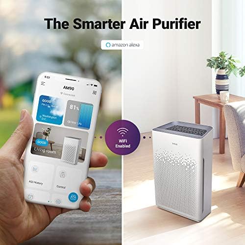 WINIX AM90 Air Purifier for Home Large Room Up to 1740 Ft² in 1 Hr With Air Quality Monitor, True HEPA, Carbon Filter and Auto Mode, Captures Pet Allergies, Smoke, Dust - Image 5