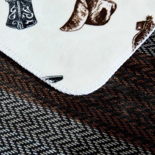 Wrangler - King Size Blanket, Soft & Reversible Bedding for Bed or Couch, Throw Blanket for Year Round Comfort, Oversized Bedding (Nash Stripe Brown) - Image 4