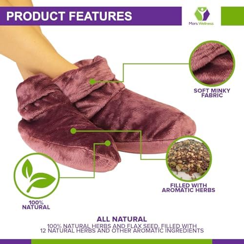 MARS WELLNESS Heated Microwavable Booties - Microwave Slipper Warmers - Image 5