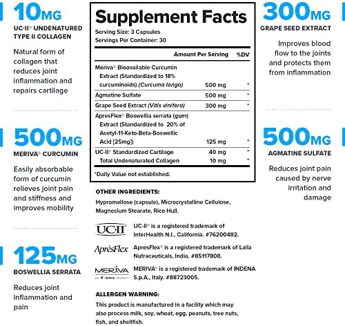 Legion Fortify Joint Support Supplement with UC-II Type II Collagen, Meriva Curcumin & Boswellia Serrata - Mobility, Flexibility & Comfort for Knee, Hip & Shoulder - 90 Capsules - Image 2