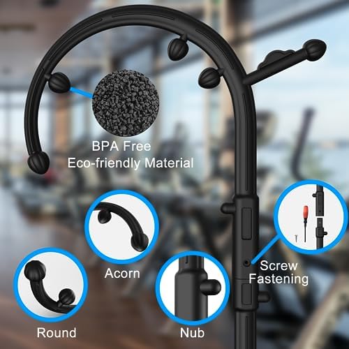 AISZG Back and Neck Massager - Massage Trigger Point Cane,Birthday Gifts for Women Men Her Him Mom,Valentines Day Gifts for Her Him Boyfriend(Black) - Image 5