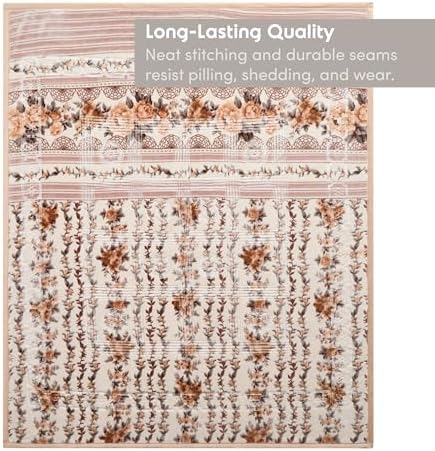 Nestl Korean Mink Blanket Queen Size - 9 Lbs Velvet Fleece Korean Blanket - 2 Ply Warm & Thick Winter Blanket - Wrinkle & Fade Resistant - 79 x 94 Inches (Beige) - Image 5