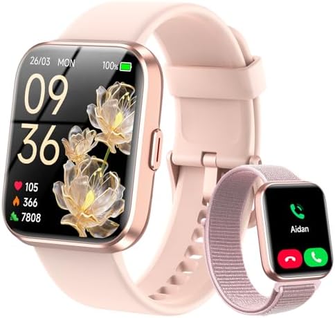 Smart Watches for Women, 1.83" Alexa Smart Watch for Android & iPhones with Call/SMS/Reminder, 120+ Sport Modes Fitness Watch with Sleep/Heart Rate Monitor, Activity & Health Tacker, 3ATM Sport Watch by WMK