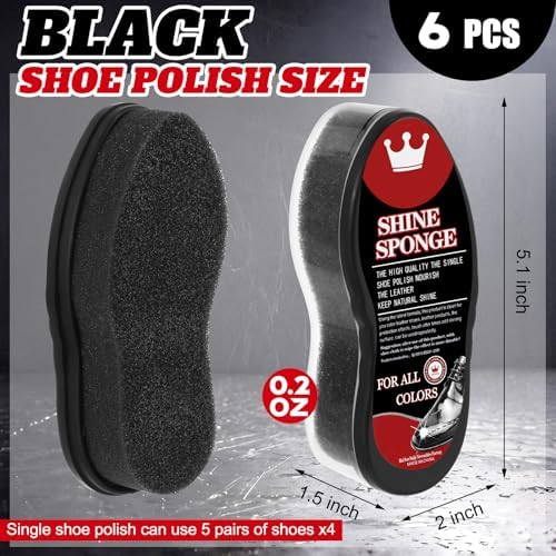 Loopeer 6 Pcs Shoe Shine Sponge - Image 2