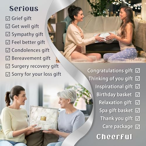 AHAGIFTREE Gift Basket Gifts for Women,11PC Birthday,Sympathy,Surgery Recovery Gifts Women,Get Well Soon After Surgery,Condolences Basket for Loss,Sympathy - Image 2
