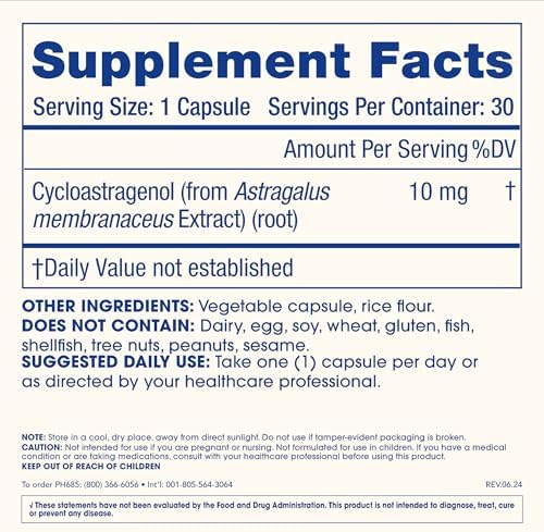 ProHealth Cycloastragenol Supplement, 10 mg per Serving | Science-Backed to Support Telomere Length, DNA Structure & Healthy Aging | Third-Party Tested for Purity & Quality - Image 7