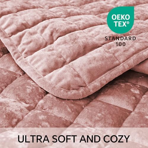 BEDELITE Velvet Quilt Set King Size, Luxury Velvet Comforter Bedding - Image 3