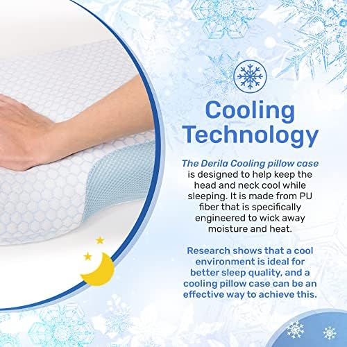 Derila Cooling Pillowcase for King Neck Pillow, 23.6 x 13.4 x 4.3 in - Image 3