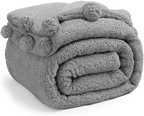 LBRO2M Sherpa Fleece Bed Blanket Super Soft Plush Warm Throw Twin 65"X90" by LBRO2MBedding