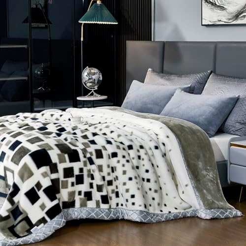 Korean Mink Blanket 59×79 inch, Silky Soft and Warm,2 Ply Reversible Raschel Bed Blanket for Single Bed. - Image 2