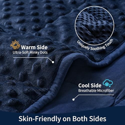 Uttermara Cooling Weighted Blanket for Adults, 15 lbs Queen Size 60" x 80" - Image 3