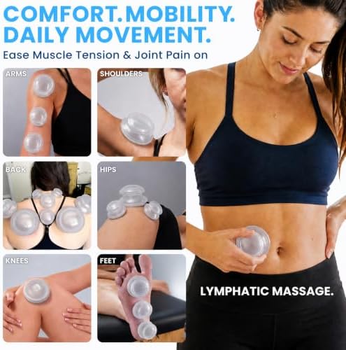 Silicone Cupping Set, Cupping Kit for Massage Therapy and Cellulite, 8 Cups - Image 3
