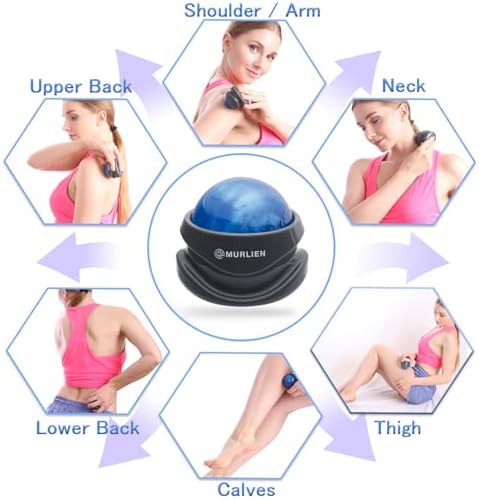 Massage Roller Ball, Tight and Sore Muscles Relief, Manual Massager, Alleviating Shoulder, Arms, Back, Legs, Calves or Muscle Tension - Image 4