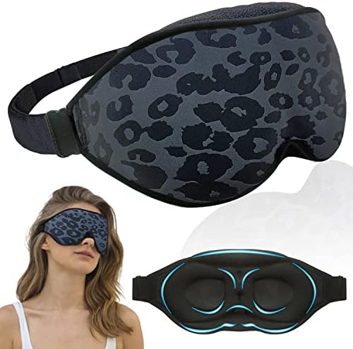 Fashion Soft Sleep Mask, 100% Blackout Eye Mask for Women (Leopard Print) by FOX-TECH