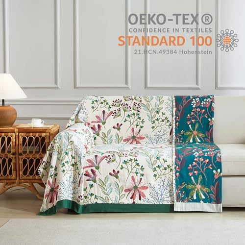 Boho Throw Blanket for Bed 60”x80”, 100% Cotton Blanket for Couch Sofa - Image 4