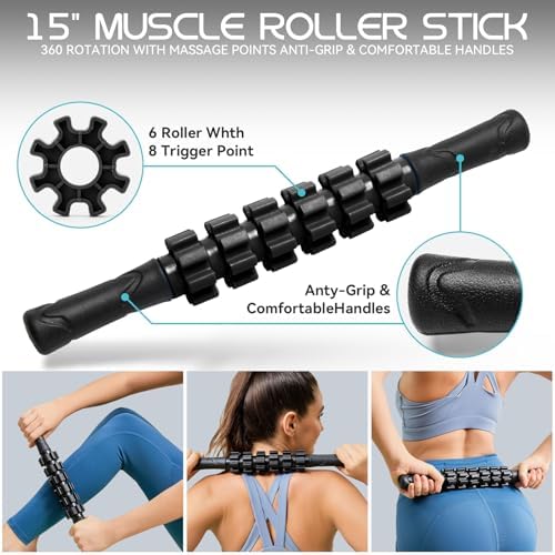 Krightlink 5-in-1 18" Foam Roller Set for Deep Muscle Massage Release - Image 3