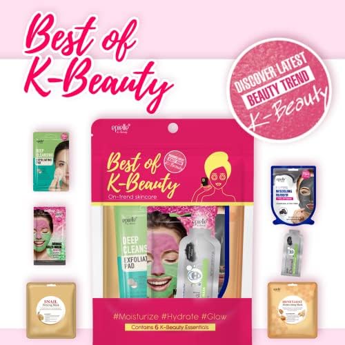 Epielle Best of K-Beauty Kit, 6 Home Spa Essentials, At-Home Spa Kit for Radiant Skin, Self Care Gifts for Women, Korean Skin Care Set, Stocking Stuffers - Image 2