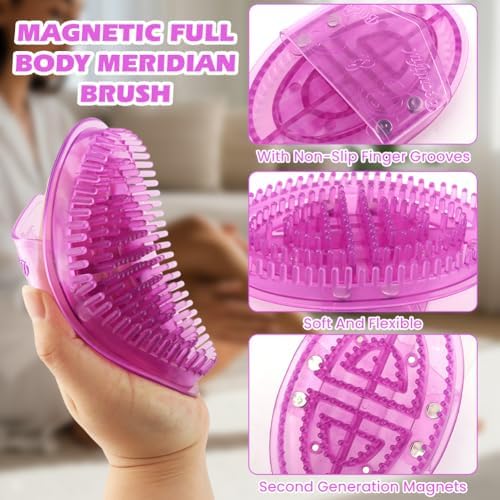 2 Pack Magnetic Meridian Massage Brush for Belly, Back & Leg - Image 3
