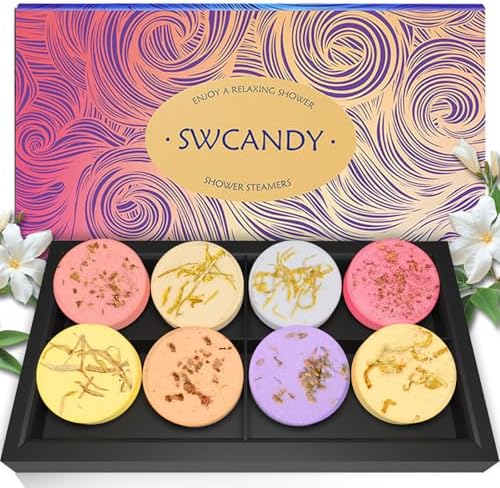 SWCANDY Shower Steamers Aromatherapy 8 Pack, Gifts for Mom Home Spa by SWCANDY