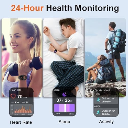 Smart Watch for Men Women(Answer/Make Calls), 2026 New 1.85" HD Smartwatch, Fitness Tracker with 110+ Sport Modes, IP68 Waterproof, Heart Rate/Sleep/Step Monitor, Activity Tracker for Android iOS - Image 2