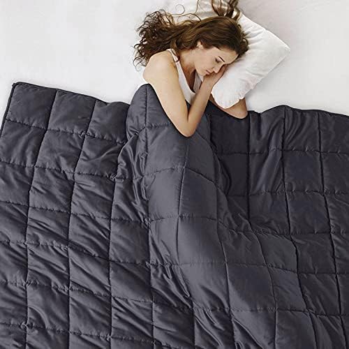 L'AGRATY Weighted Blanket Queen Size（22lbs, 60"x80"） Cooling Heavy Blanket Microfiber for Adults Breathable Big Weighted Throw Blanket for Summer Fall Winter, Grey - Image 5