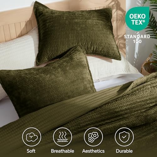 BEDELITE Velvet Quilt Set King Size, Luxury Velvet Comforter Bedding - Image 6