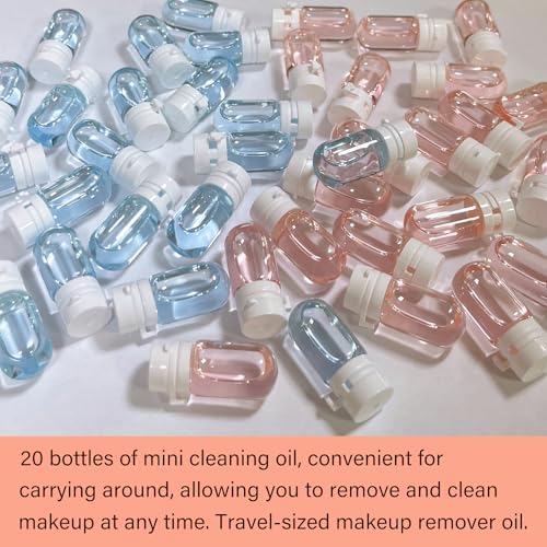 Cleansing Oil Mini Travel-Friendly, Natural Makeup Remover Portable 20pcs Gentle Moisturizing Cleansing Oil for All Skin Types, Travel with (Camellia) - Image 7
