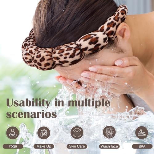 Ztomine Spa Headbands for Facial Skincare, Set of 2 Terry Cloth Headbands for Face Washing, Hair Mask, Skin Treatment - Image 2
