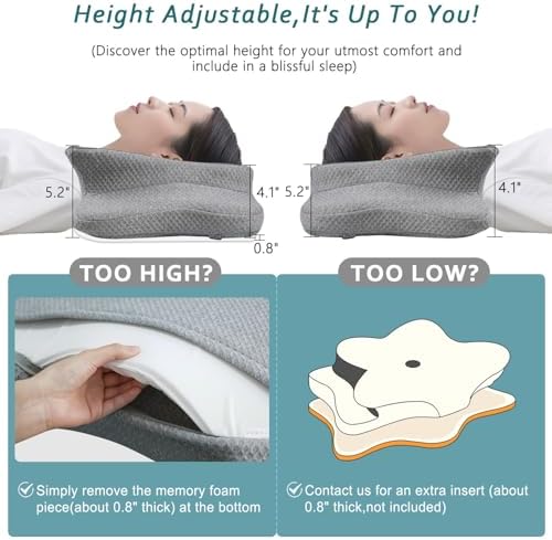 CHxxy Cervical Neck Pillow for Pain Relief Sleeping, Memory Foam Pillows - Image 4
