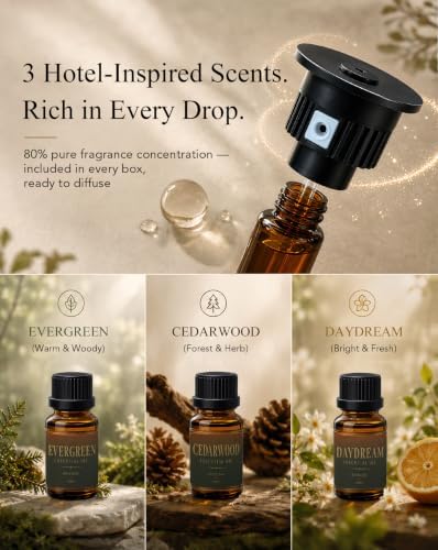 Waterless Essential Oil Diffuser with 3 Fragrance Oils Battery Operated - Image 3