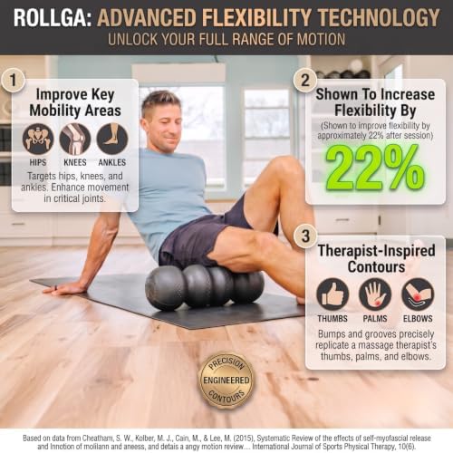 Rollga - High Density Foam Roller for Exercise & Back Pain, 18 inches - Image 3