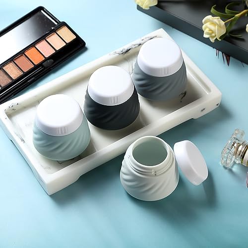 Gemice Silicone Cream Jars TSA Approved Travel Size Containers with Clear Bag, Leak-proof Travel Accessories with Lid for Cosmetic Face Body Hand Cream (4 Pack) - Image 6