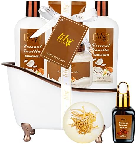 Coconut Vanilla Spa Gifts, 7Pcs Moisturizing Gift Set for Women & Men - Image 5