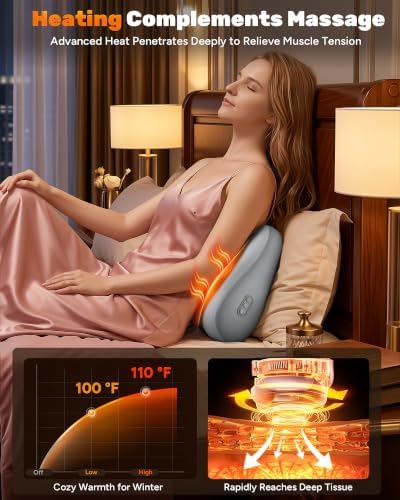 JZBRAIN Electric Back Massager, Deep Tissue Kneading Heat for Pain Relief - Image 4