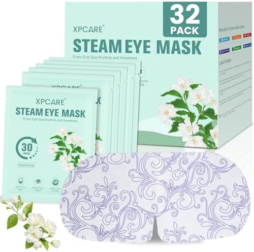 XPCARE 32 Pack Steam Eye Mask Disposable for Dry Eyes Cornea Care (Jasmine) by XPCARE